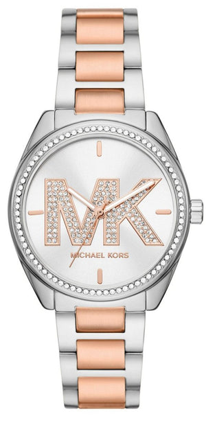  Shop Authentic Michael Kors Janelle Silver Dial Two Tone Steel Strap Watch For Women - MK7383 - Luxxuri