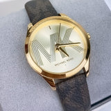  Shop Authentic Michael Kors Jaycie Three Hand Gold Dial Brown Leather Strap Watch for Women - MK2862 - Luxxuri