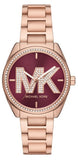  Shop Authentic Michael Kors Janelle Quartz Maroon Dial Rose Gold Steel Strap Watch For Women - MK7382 - Luxxuri