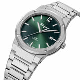  Shop Authentic Salvatore Ferragamo F-80 Classic Green Dial Silver Steel Strap Watch for Men - SFDT02123 - Luxxuri
