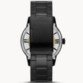 Fossil Townsman Automatic Skeleton Black Dial Black Steel Strap Watch for Men - ME3197