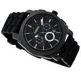  Shop Authentic Fossil Machine Chronograph Black Dial Black Silicone Strap Watch for Men - FS4487 - Luxxuri