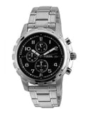  Shop Authentic Fossil Dean Chronograph Black Dial Silver Steel Strap Watch for Men - FS4542 - Luxxuri