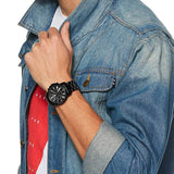  Shop Authentic Fossil Grant Chronograph Black Dial Black Steel Strap Watch for Men - FS4832 - Luxxuri