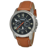  Shop Authentic Fossil Grant Chronograph Green Dial Brown Leather Strap Watch for Men - FS4918 - Luxxuri