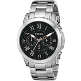  Shop Authentic Fossil Grant Chronograph Black Dial Silver Steel Strap Watch for Men - FS4994 - Luxxuri