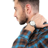  Shop Authentic Fossil Buchanan Chronograph Silver Dial Black Leather Strap Watch for Men - FS5102 - Luxxuri