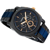  Shop Authentic Fossil Machine Chronograph Black Dial Two Tone Steel Strap Watch for Men - FS5164 - Luxxuri