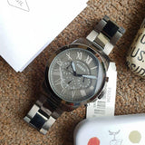  Shop Authentic Fossil Grant Chronograph Black Dial Two Tone Steel Strap Watch for Men - FS5269 - Luxxuri