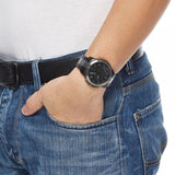  Shop Authentic Fossil Grant Chronograph Black Dial Two Tone Steel Strap Watch for Men - FS5269 - Luxxuri