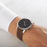  Shop Authentic Fossil Townsman Chronograph Black Dial Brown Leather Strap Watch for Men  - FS5280 - Luxxuri
