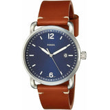  Shop Authentic Fossil Commuter Blue Dial Blue Leather Strap Watch for Men - FS5325 - Luxxuri