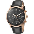  Shop Authentic Fossil Neutra Chronograph Black Dial Black Leather Strap Watch for Men - FS5381 - Luxxuri