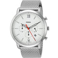  Shop Authentic Fossil Neutra Chronograph White Dial Silver Mesh Bracelet Watch for Men - FS5382 - Luxxuri