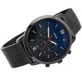  Shop Authentic Fossil Neutra Chronograph Blue Dial Silver Mesh Bracelet Watch for Men - FS5383 - Luxxuri