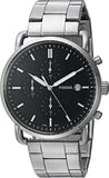  Shop Authentic Fossil The Commuter Black Dial Silver Steel Strap Watch for Men - FS5399 - Luxxuri