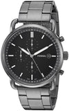  Shop Authentic Fossil The Commuter Black Dial Grey Steel Strap Watch for Men - FS5400 - Luxxuri