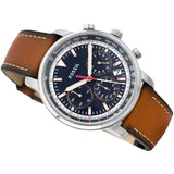  Shop Authentic Fossil Goodwin Chronograph Blue Dial Brown Leather Strap Watch for Men - FS5414 - Luxxuri