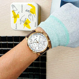  Shop Authentic Fossil Goodwin Chronograph White Dial Brown Leather Strap Watch for Men - FS5415 - Luxxuri