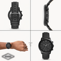  Shop Authentic Fossil Neutra Chronograph Black Dial Black Leather Strap Watch for Men - FS5503 - Luxxuri