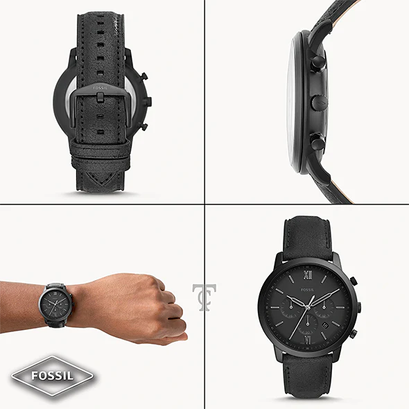  Shop Authentic Fossil Neutra Chronograph Black Dial Black Leather Strap Watch for Men - FS5503 - Luxxuri