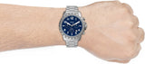  Shop Authentic Fossil Bowman Chronograph Blue Dial Silver Steel Strap Watch for Men - FS5604 - Luxxuri