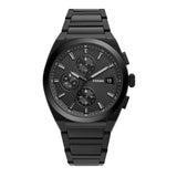  Shop Authentic Fossil Everett Chronograph Black Dial Black Steel Strap Watch for Men - FS5797 - Luxxuri