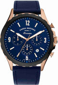  Shop Authentic Fossil Forrester Chronograph Blue Dial Blue Leather Strap Watch for Men - FS5814 - Luxxuri