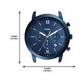  Shop Authentic Fossil Neutra Chronograph Blue Dial Blue Steel Strap Watch for Men - FS5826 - Luxxuri