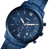  Shop Authentic Fossil Neutra Chronograph Blue Dial Blue Steel Strap Watch for Men - FS5826 - Luxxuri