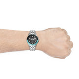  Shop Authentic Fossil FB-01 Chronograph Black Dial Silver Steel Strap Watch for Men - FS5827 - Luxxuri