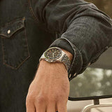  Shop Authentic Fossil FB-01 Chronograph Black Dial Silver Steel Strap Watch for Men - FS5864 - Luxxuri