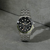  Shop Authentic Fossil FB-01 Chronograph Black Dial Silver Steel Strap Watch for Men - FS5864 - Luxxuri