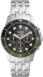  Shop Authentic Fossil FB-01 Chronograph Black Dial Silver Steel Strap Watch for Men - FS5864 - Luxxuri