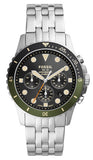  Shop Authentic Fossil FB-01 Chronograph Black Dial Silver Steel Strap Watch for Men - FS5864 - Luxxuri