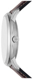  Shop Authentic Fossil Neutra Minimalist Moonphase Silver Dial Brown Leather Strap Watch for Men - FS5905 - Luxxuri