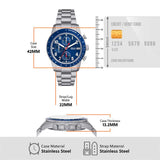  Shop Authentic Fossil Sport Tourer Chronograph Blue Dial Silver Steel Strap Watch for Men - FS6047 - Luxxuri