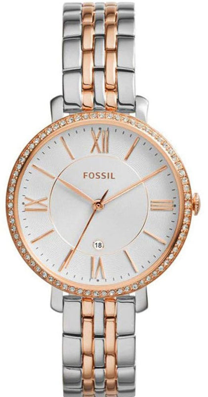  Shop Authentic Fossil Jacqueline White Dial Two Tone Steel Strap Watch for Women - ES3634 - Luxxuri