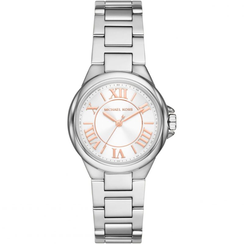  Shop Authentic Michael Kors Camille Three Hand Silver Dial Silver Steel Strap Watch For Women - MK7259 - Luxxuri