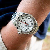  Shop Authentic Tag Heuer Aquaracer Automatic White Dial Silver Steel Strap Watch for Men - WBD2111.BA0928 - Luxxuri