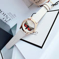  Shop Authentic Gucci G Timeless Butterfly White Dial White Leather Strap Watch For Women - YA1264062 - Luxxuri