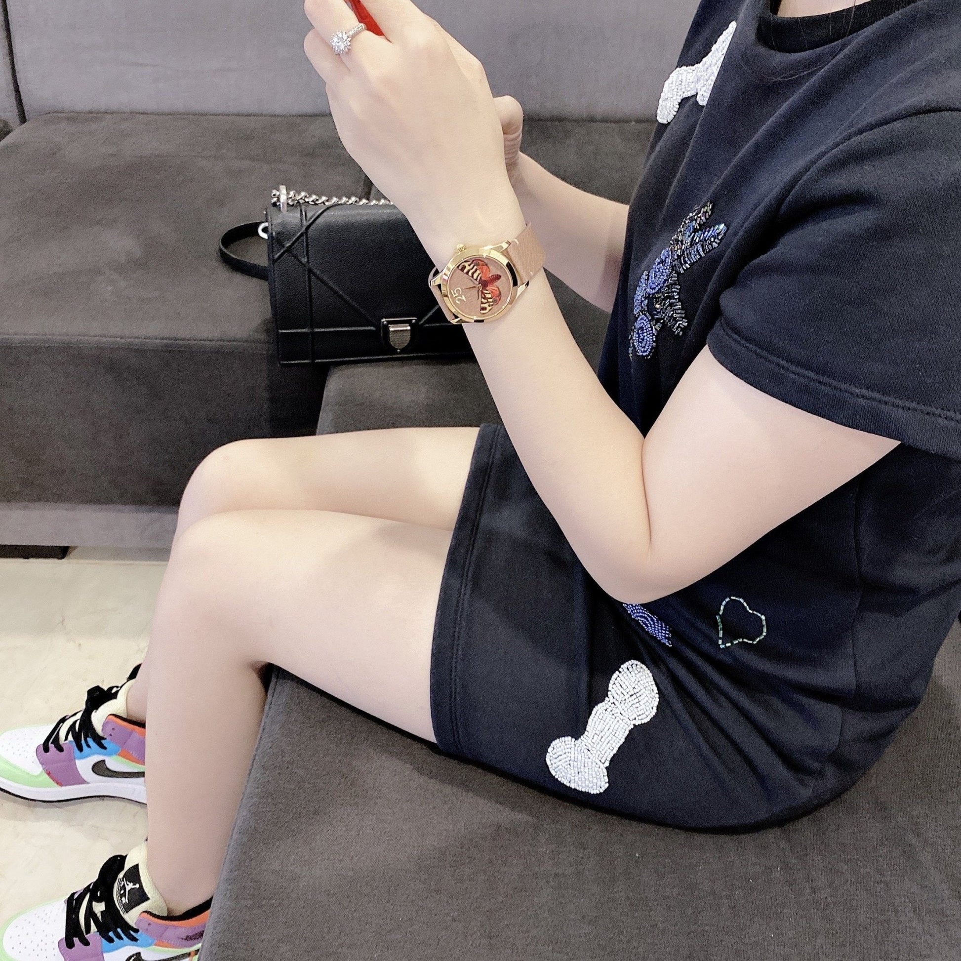  Shop Authentic Gucci G Timeless Butterfly Brown Dial Brown Leather Strap Watch For Women - YA1264063 - Luxxuri