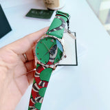  Shop Authentic Gucci G Timeless Le Marche Des Merveilles Green Dial Green Leather Strap Watch for Women - YA1264081 - Luxxuri