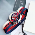  Shop Authentic Gucci G Timeless Quartz White Red Blue Dial Multicolored NATO Strap Watch For Men - YA1264059 - Luxxuri