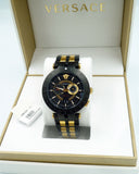  Shop Authentic Versace V-Race Analog Quartz Black Dial Two Tone Steel Strap Watch For Men - VEBV00619 - Luxxuri