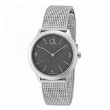  Shop Authentic Calvin Klein Minimal Grey Dial Silver Mesh Bracelet Watch for Men - K3M52154 - Luxxuri