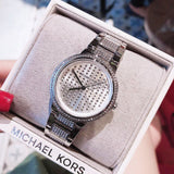 Shop Authentic Michael Kors Gabbi Quartz Crystals Silver Dial Silver Steel Strap Watch For Women - MK3984 - Luxxuri