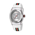  Shop Authentic Gucci Sync Quartz White Dial White Rubber Strap Unisex Watch - YA137302 - Luxxuri
