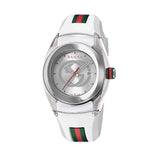  Shop Authentic Gucci Sync Quartz White Dial White Rubber Strap Unisex Watch - YA137302 - Luxxuri