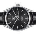  Shop Authentic Tag Heuer Carrera Automatic 41mm Black Dial Black Leather Strap Watch for Men - WAR201A.FC6266 - Luxxuri